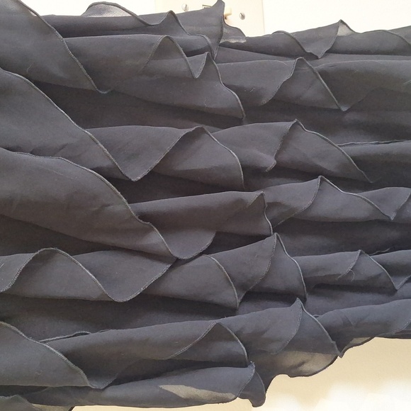 BCX Ruffled Strapless Little Black Dress, Size Small - Picture 5 of 8